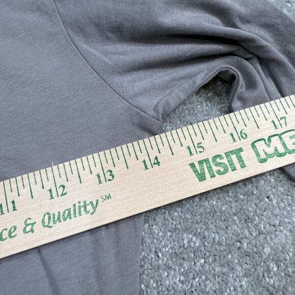 James Perse Standard NWT Long Sleeve Midi Turtleneck Dress Concrete Gray Sz 0 - Picture 11 of 13